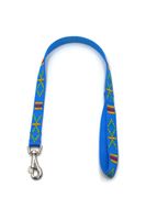 A-478 PEJCZ, KRÓTKA SMYCZ DLA PSA TAŚMA INDIAŃSKA 25mm/80cm Kolor - BŁĘKITNY