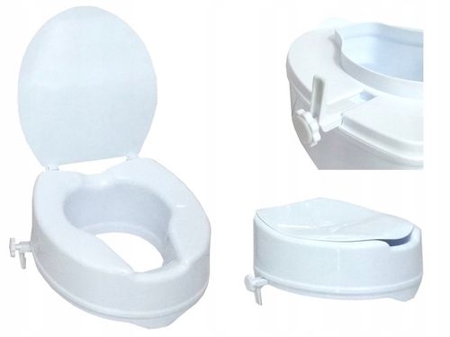 Nakładka WC Nasadka toaletowa z pokrywą Podwyższająca sedes seniora 15cm na Arena.pl