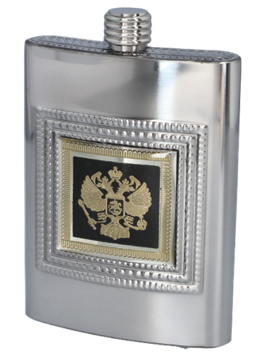 Srebrna Piersiówka Gentelo 8 OZ ze Stal Nierdzewnej z Polskim Orłem na Arena.pl