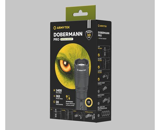 Latarka Armytek Dobermann Pro Magnet USB Warm zdjęcie 3