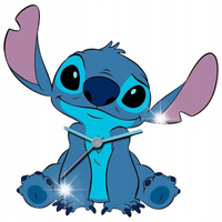 Zegar Ścienny na Ścianę Duży XL 50x50cm dla Dziecka Dzieci / Lilo i Stitch