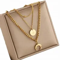 Złoty Damski Naszyjnik Pozłacany Stal chirurgiczna 316L 18K Boho Celebrytka