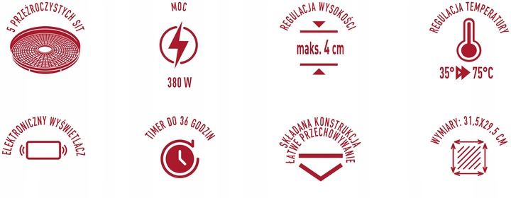 Suszarka spożywcza do grzybów owoców ziół warzyw MPM MSG-12 zdjęcie 2