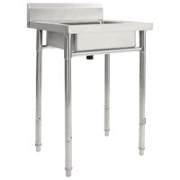 Zlewozmywak kuchenny, jednokomorowy, stal nierdzewna