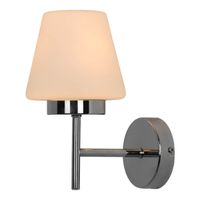 Szklana lampa ścienna Rebel WL23005EB-CH Zumaline szkło biały chrom