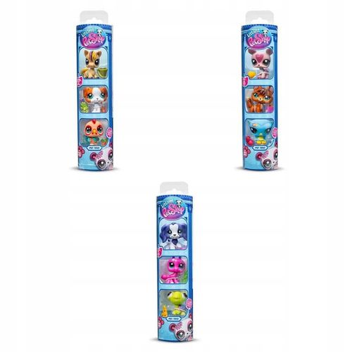 LITTLEST PET SHOP TUBA ZESTAW 3 FIGUREK ZWIERZĄTEK +AKCESORIA SERIA 3 (FIGU na Arena.pl