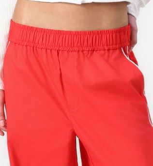 ONLY ONLZORA PULL UP PIPING PANT - czerwone o wysokim ryzyku S/34 na Arena.pl