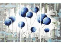 60 90CM OBRAZ 3 ELEM ABSTRAKCYJNE DMUCHAWCE DRUK PŁÓTNO RAMA