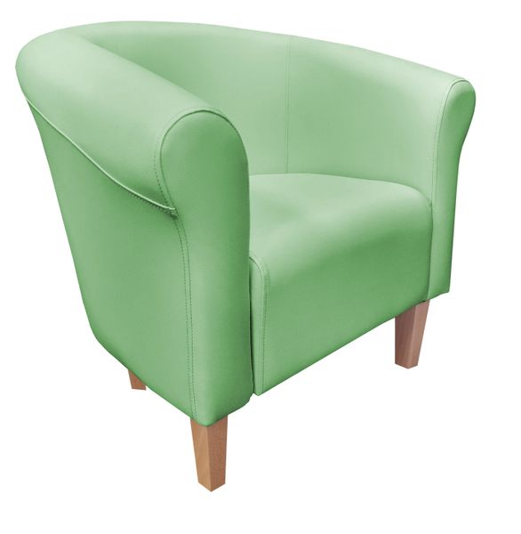 Fotel Milo D7 seledynowy nogi 15 buk zdjęcie 1