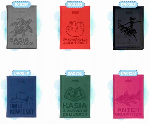 STYLOWY kalendarz znak zodiaku RYBY A4 2026 KSIĄŻKOWY TYGODNIOWY grawer na Arena.pl