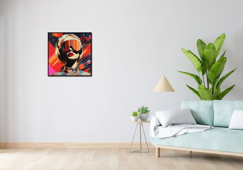 Plakat 60x60cm Retrofuturystyczna Muza zdjęcie 4