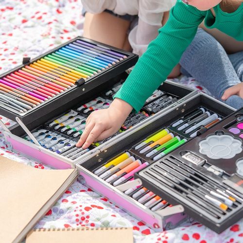 Zestaw Artystyczny, walizka z lamą, 145 elementów RAGI - RÓŻOWY na Arena.pl