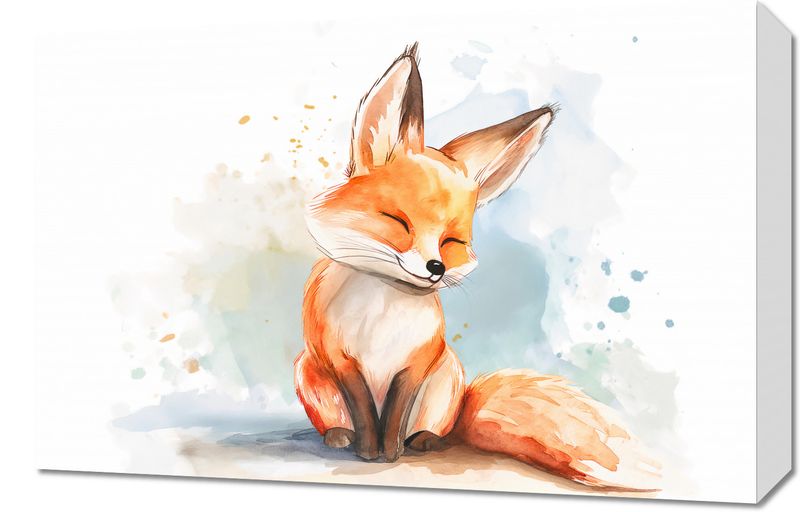 Obraz 60x40cm Zadowolony Lisek zdjęcie 1