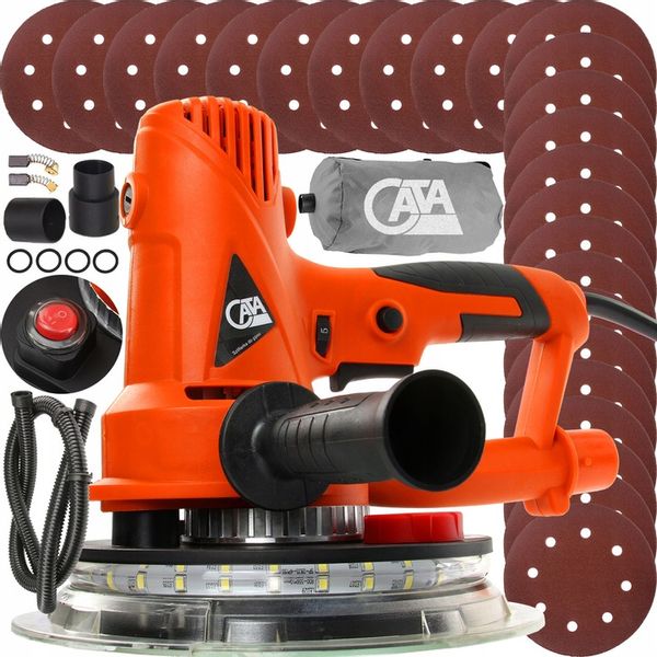 SZLIFIERKA DO GIPSU GŁADZI TYNKU ŚCIAN TYNKÓW LED TORBA Papier x 26 zdjęcie 1