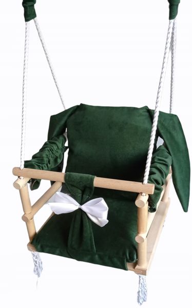 HUŚTAWKA 3w1 DLA DZIECI KRÓLICZEK kolor ZIELONY zdjęcie 2