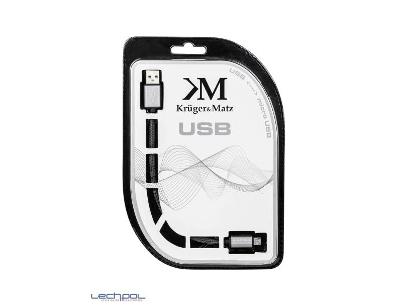 KM0323 Kabel USB - micro USB wtyk-wtyk 0.2m Kruge zdjęcie 2