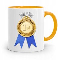 Kubek Żółty Dla Doktora Lekarz Na Medal Prezent Z Nadrukiem Ze Zdjęciem