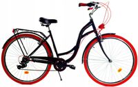 Rower Dallas City 28" 7spd - czarny z czerwonym