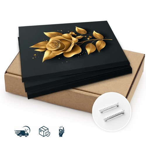 Obrazy Do Sypialni Set Złote Róże Kwiaty Glamour Abstrakcja 90cm x 40cm na Arena.pl