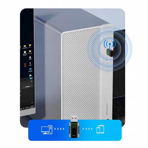 KARTA SIECIOWA ADAPTER BLUETOOTH 5.4 WiFi 6 BT USB 900 MBPS WPA3 ODBIORNIK na Arena.pl