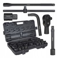 zestaw kluczy nasadowych udarowych 26el. 3/4"/1" 12-kąt/6-kąt 17-65mm (1)