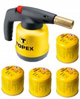 lampa lutownicza gazowa na naboje 190 g + 4 naboje gazowe z zaworkiem