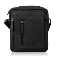 listonoszka męska na ramię skórzana torba męska czarna paolo peruzzi