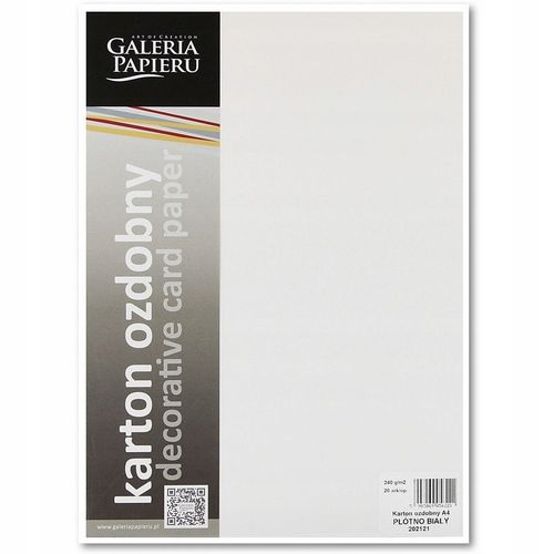 karton ozdobny płótno biały (20) 240g na Arena.pl