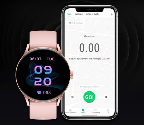 smartwatch gravity różowy gt2-1 pro na Arena.pl
