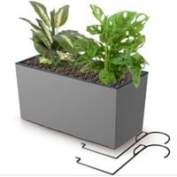 Skrzynka balkonowa wkład uchwyty 39x19cm mocca