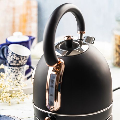 Czajnik elektryczny 1.8L z Termometrem RETRO Klausberg KB-7905 2200W Czarny na Arena.pl