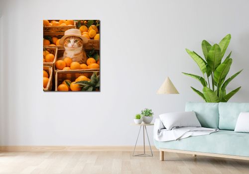 Obraz 70x90cm Kot w Pomarańczach na Arena.pl