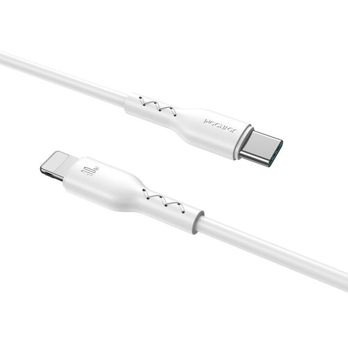 kabel przewód do iphone flash-charge series usb-c - lightning 30w 2m biały na Arena.pl