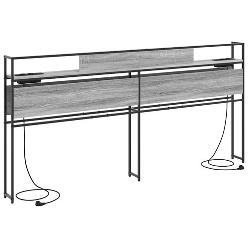 Zagłówek do przechowywania z półką Szary dąb sonoma 180 cm na Arena.pl