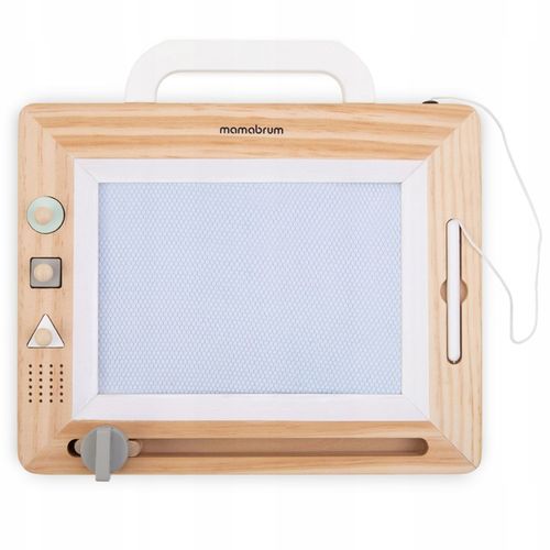 Drewniany Magnetyczny Znikopis z Pieczątkami - Tablica do Rysowania Tablet na Arena.pl