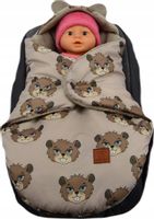 ŚPIWOREK MYSZKA OTULACZ FOTELIK WÓZEK ORTALION BEŻ BOBRY MINKY LATTEY