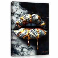 OBRAZ NA PŁÓTNIE ŚCIANĘ KOBIETA USTA MARMUR DUŻY DO SYPIALNI SALONU 60x40