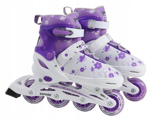 Rolki SAPHIRE 2 regulowan kauczuk 34-37 LED Świecą na Arena.pl