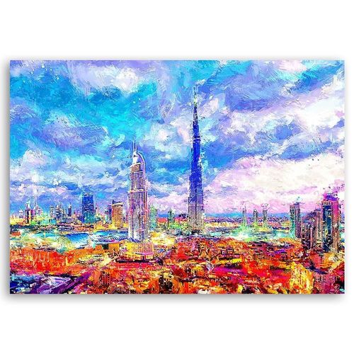 Obraz na płótnie - Canvas, Kolorowy Dubaj 60x40 na Arena.pl