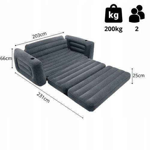 Materac Dmuchany Dwuosobowy Sofa Łóżko Intex 66552 na Arena.pl