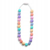 Silikonowy naszyjnik dla dziecka, gryzak pastelowy