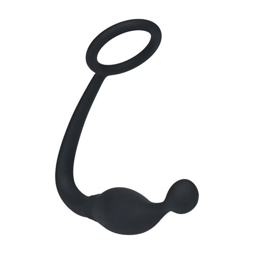 Silicone Cockring With Prostate Stimulator - S - Black na Arena.pl