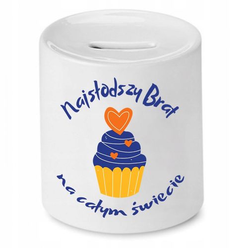 Skarbonka Dla Brata Najsłodszy Brat Prezent Z Nadrukiem Ze Zdjęciem na Arena.pl