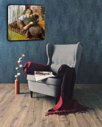 At the Milliners,1881, Edgar Degas - obraz na płótnie 60x60 cm na Arena.pl