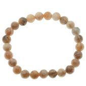 Bransoletka 19 cm - fasetowany Kamień Słoneczny kulki 8mm