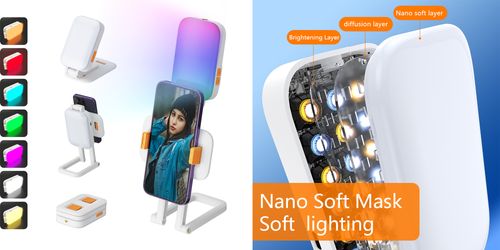 Lampka LED z uchwytem na smartfon Camrock Live Stream na Arena.pl