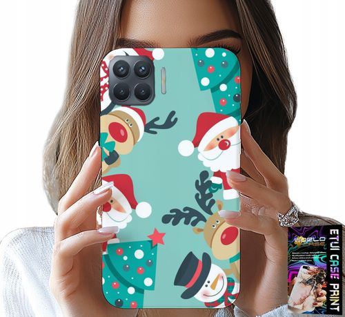 ETUI DO OPPO RENO 4 LITE - MIKOŁAJ, RENIFER BAŁWAN ŚWIĄTECZNE WZORY na Arena.pl