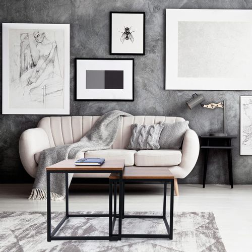 Stoliki kawowe loft Praven postarzany dąb na Arena.pl