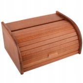 Drewniany chlebak pojemnik na chleb brązowy duży