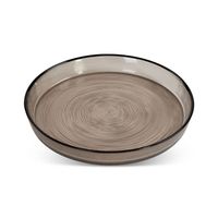 Patera dekoracyjna ze szkła LEA 16x16x2 czarna